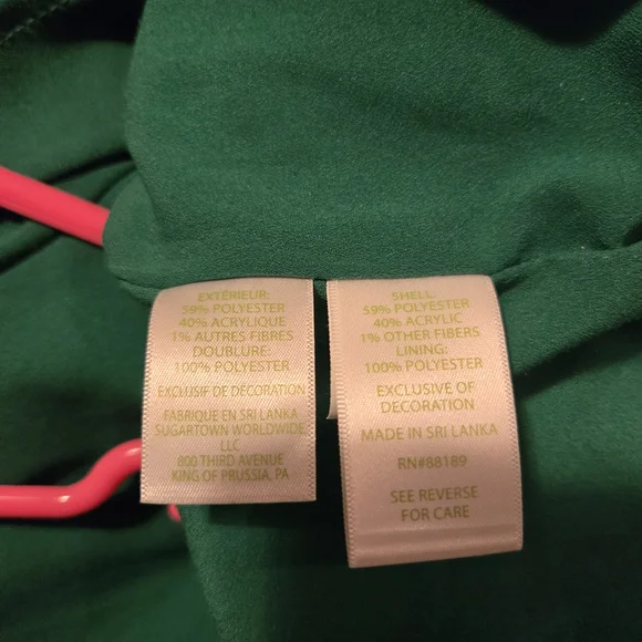 Lilly Pulitzer Green and White Checkered Kids Dress - Picture 4 of 5